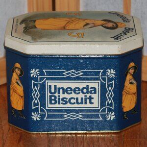 Vintage Bristol Ware UNeeda Biscuit Themed Storage Tin